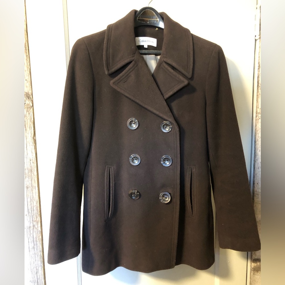 Calvin Klein Women’s Dark Brown Pea Coat
